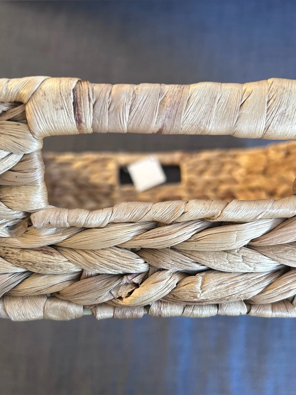 NTW HARRY & DAVID Sturdy Water Hyacinth Woven Storage Tray Basket #0701261